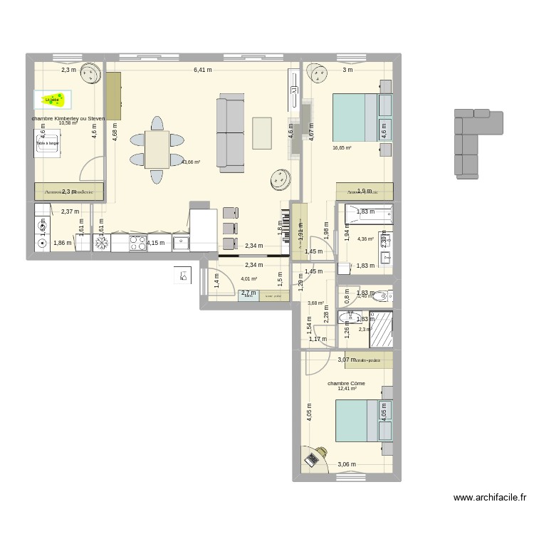apparte manon et greg 3. Plan de 0 pièce et 0 m2