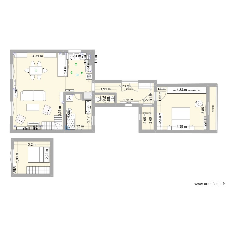 17 sept. Plan de 7 pièces et 85 m2