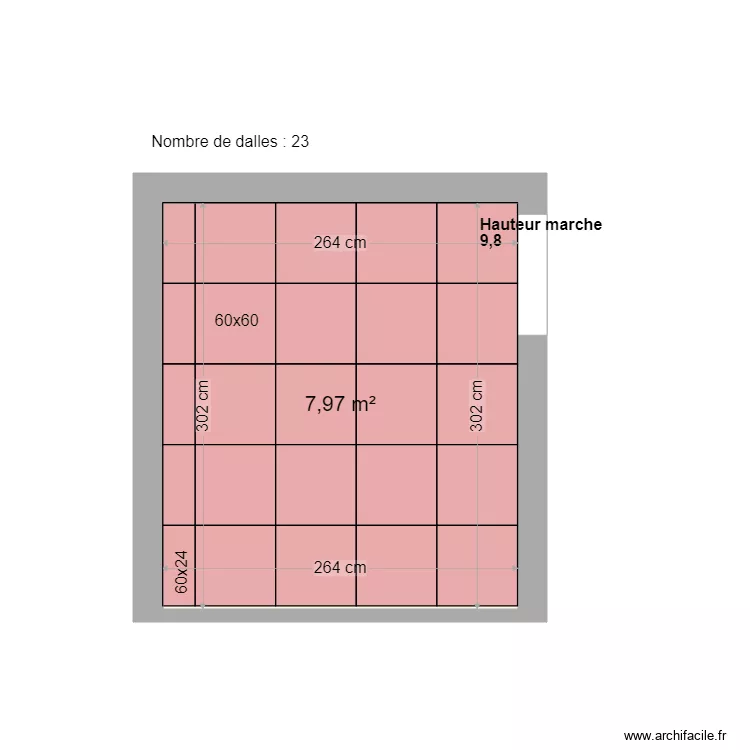Vaux porche. Plan de 