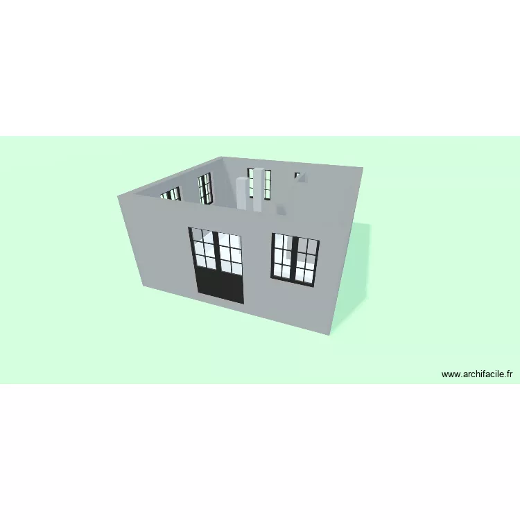 fablab. Plan de 2  et 23 m²