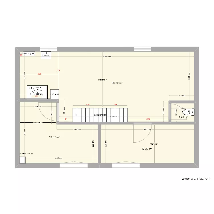 Maison 1er &eacute;tage. Plan de 