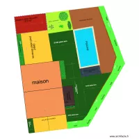 plan de masse avec abris de jardin