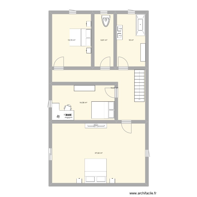 haut. Plan de 0 pièce et 0 m2