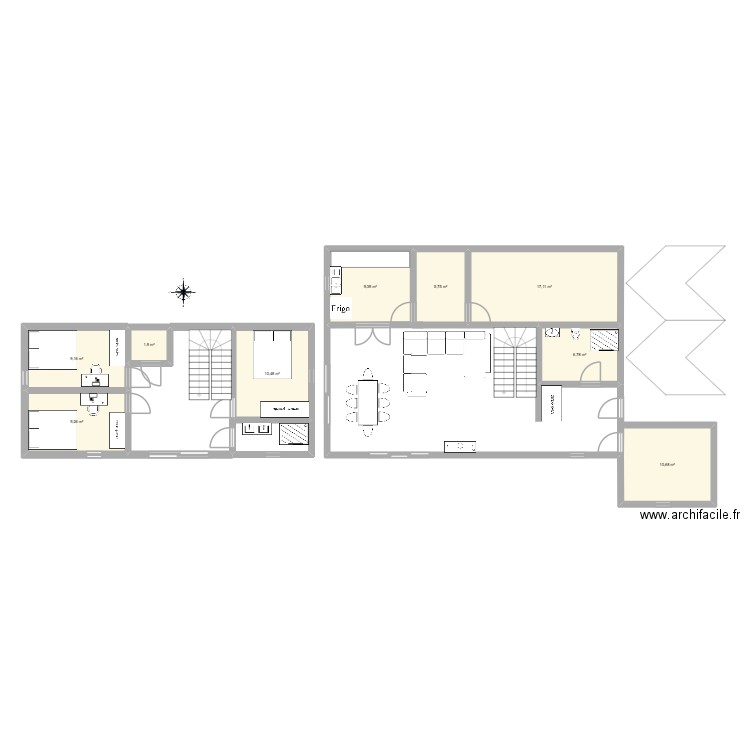 maison lot 03 02. Plan de 9 pièces et 81 m2