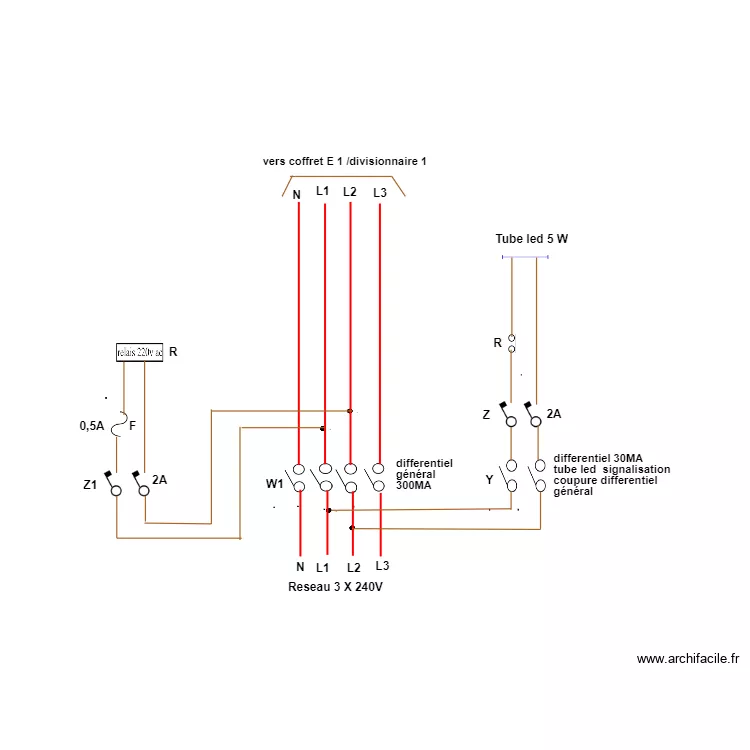 schema unifilaire. Plan de schema unifilaire. Plan de