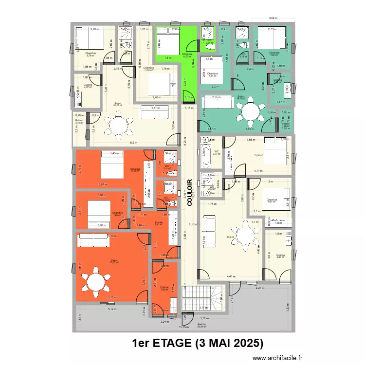 1ER ETAGE 3 MAI 2025. Plan de 