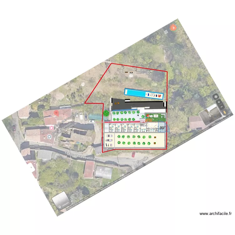 Champagne 2025 -5 studio +1chambre +2suites -volumes +jardin. Plan de 