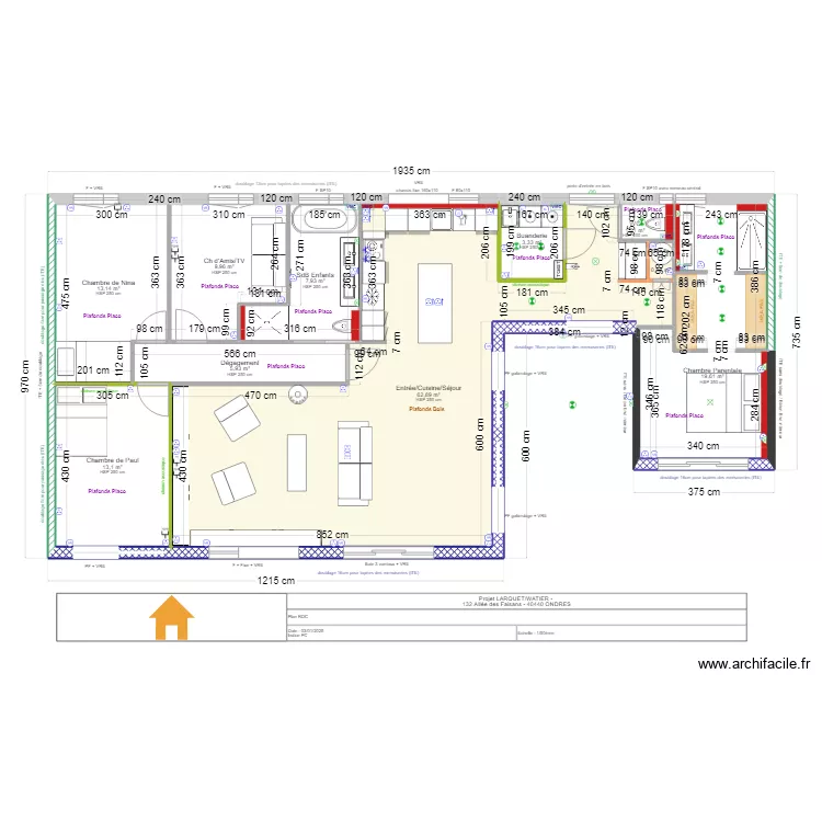 faisans int&eacute;rieur v3. Plan de 
