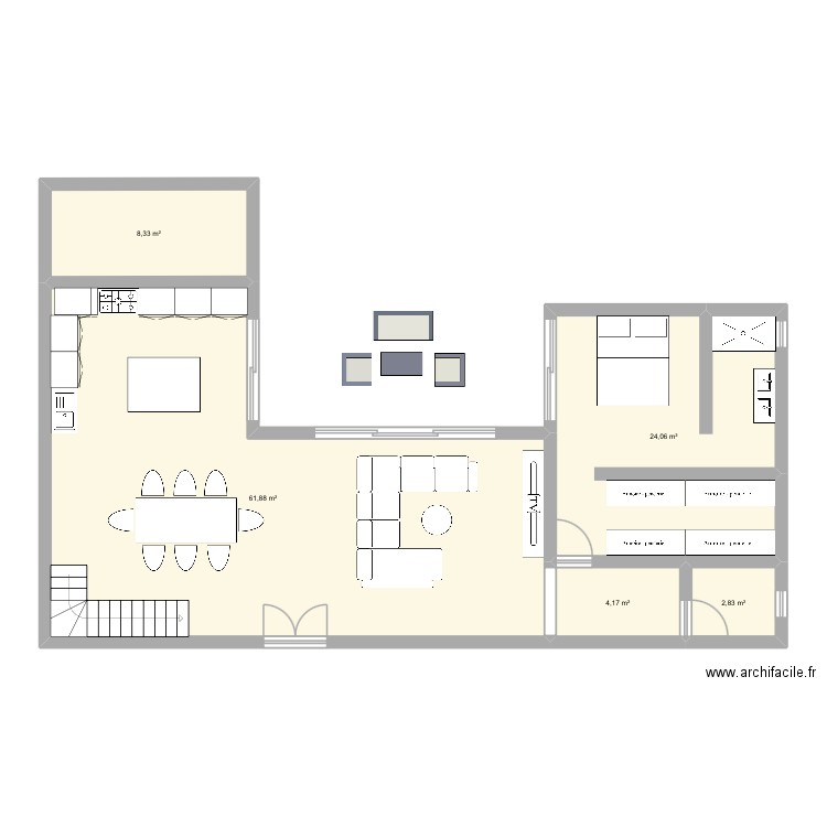 Plan 1. Plan de 5 pièces et 101 m2