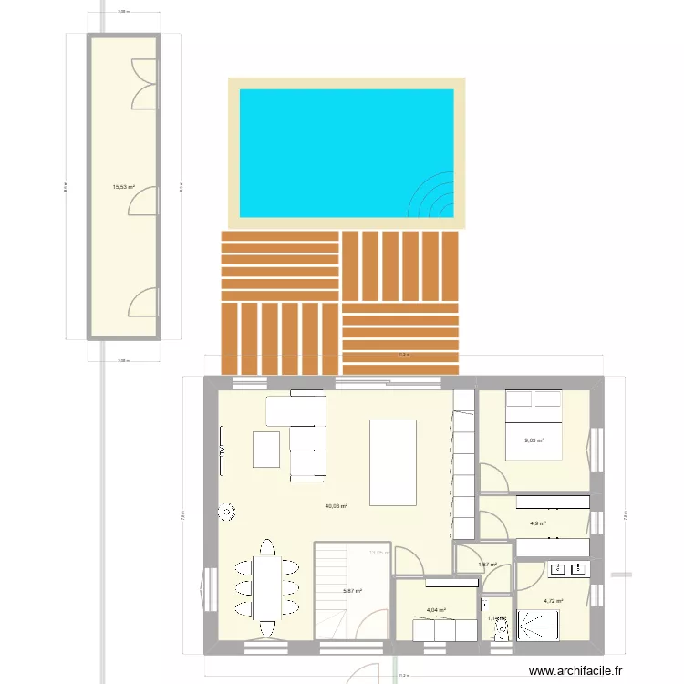 studio à gauche. Plan de 19 et 258 m² studio à gauche. Plan de 19 et 258 m²