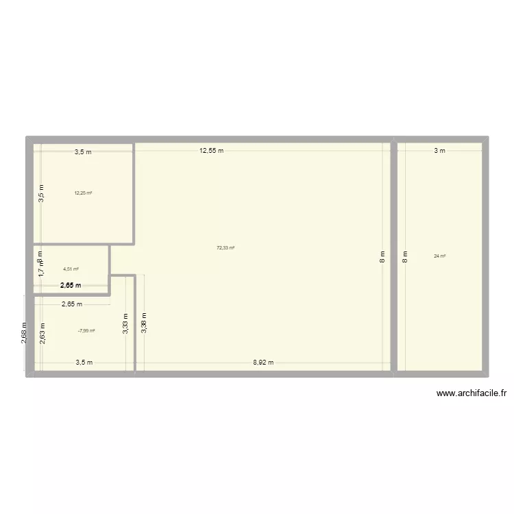 Maison2. Plan de 5  et 141 m²