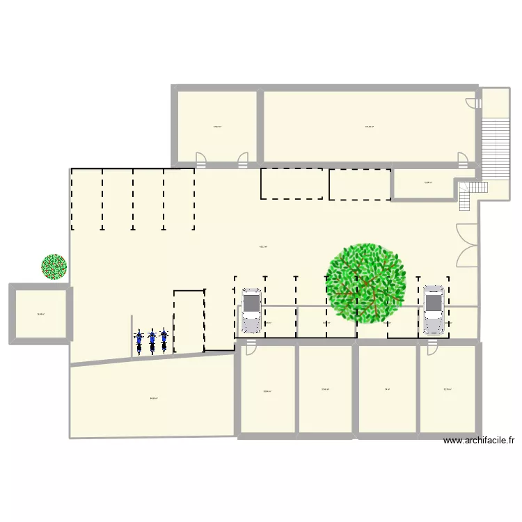 Orveau bas. Plan de 14 pièces et 867 m²
