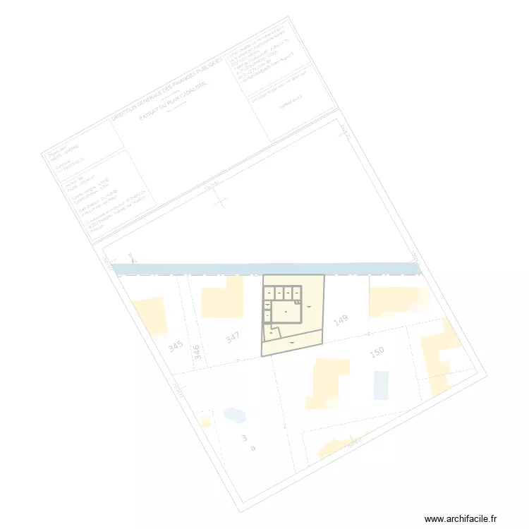 tournefeuille terrain a batir 2. Plan de 11  et 698 m²
