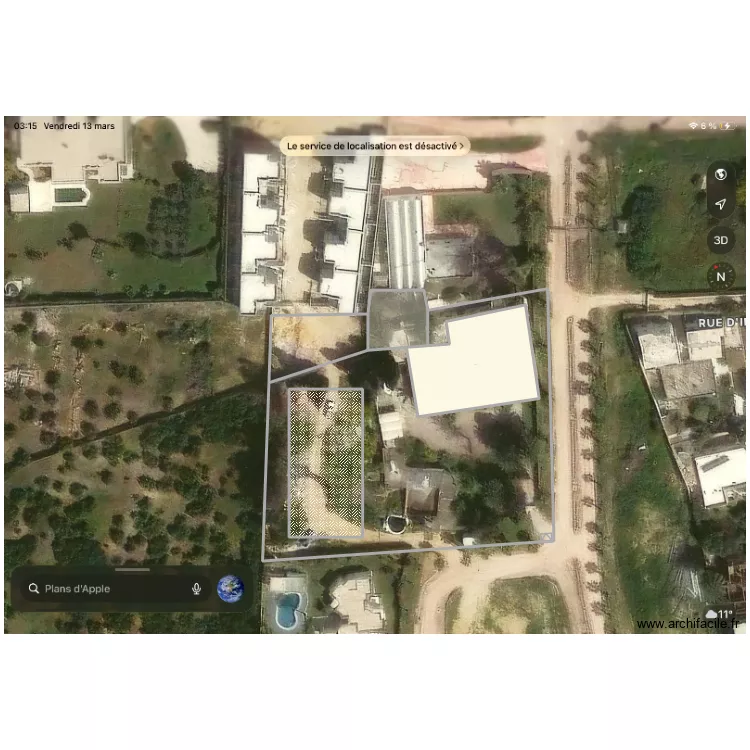 Soukra. Plan de 5 et 5767 m² Soukra. Plan de 5 et 5767 m²