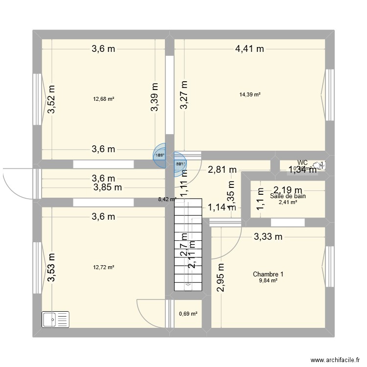 maison AVCP OUVERTURE. Plan de 8 pièces et 62 m2