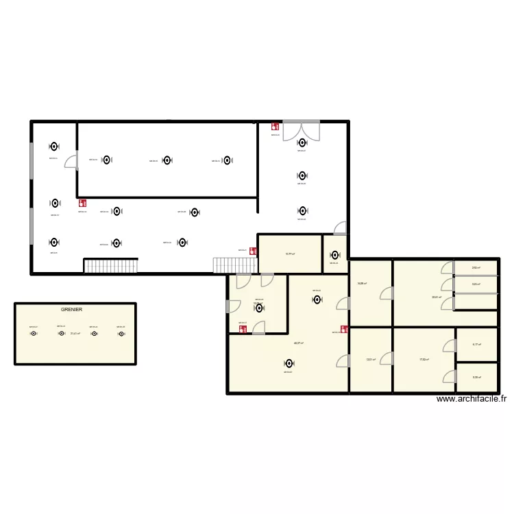 INBW station de Waterloo (atelier - b&acirc;timent dans le fond du site) - 7490b. Plan de 