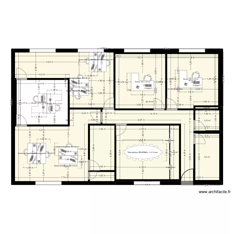 ArchiFacile PRO. Plan de 10 Pièces et 150 m² ArchiFacile PRO. Plan de 10 Pièces et 150 m²