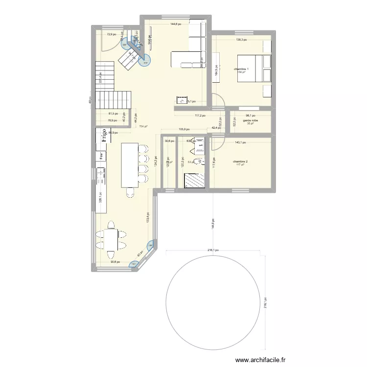aménagement_rdc_existant_meuble. Plan de 6 et 107 m² aménagement_rdc_existant_meuble. Plan de 6 et 107 m²