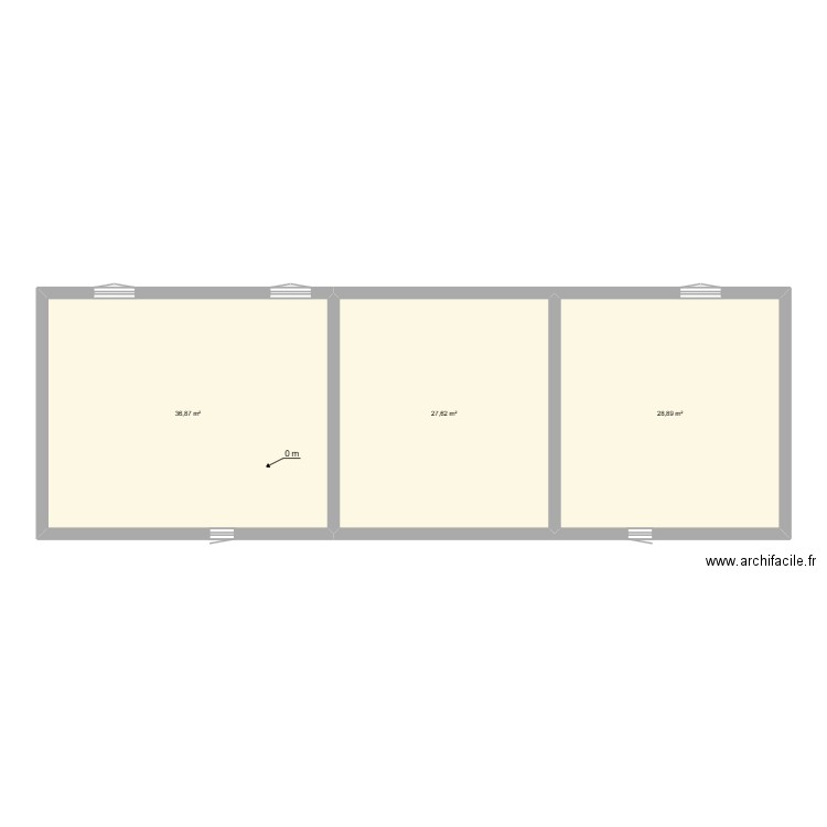 Banios RP 2. Plan de 3 pièces et 93 m2