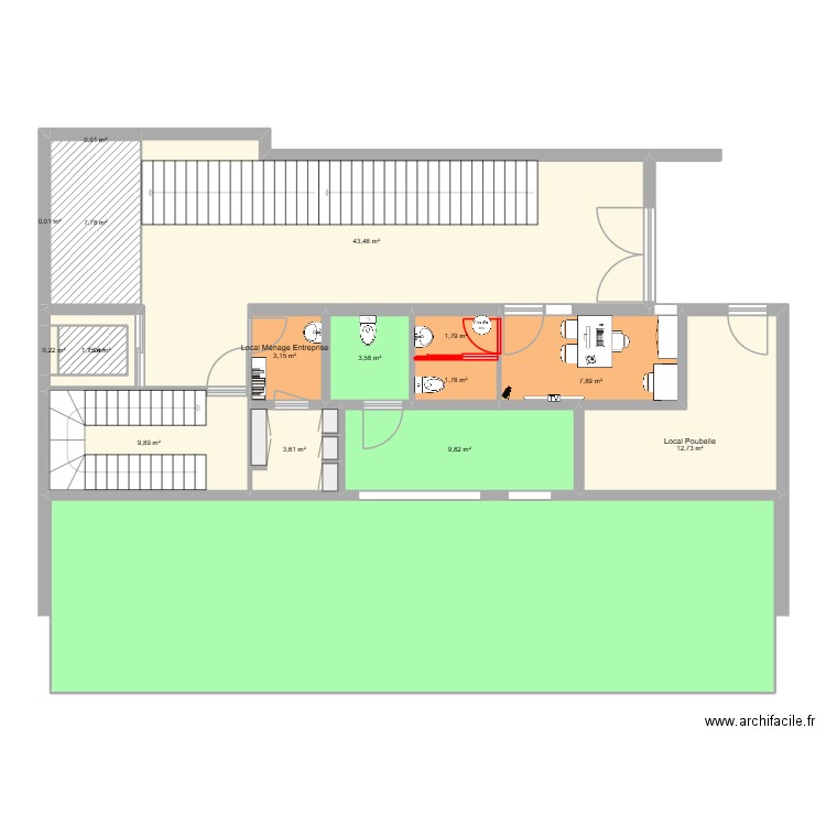 Séraphin. Plan de 17 pièces et 182 m2