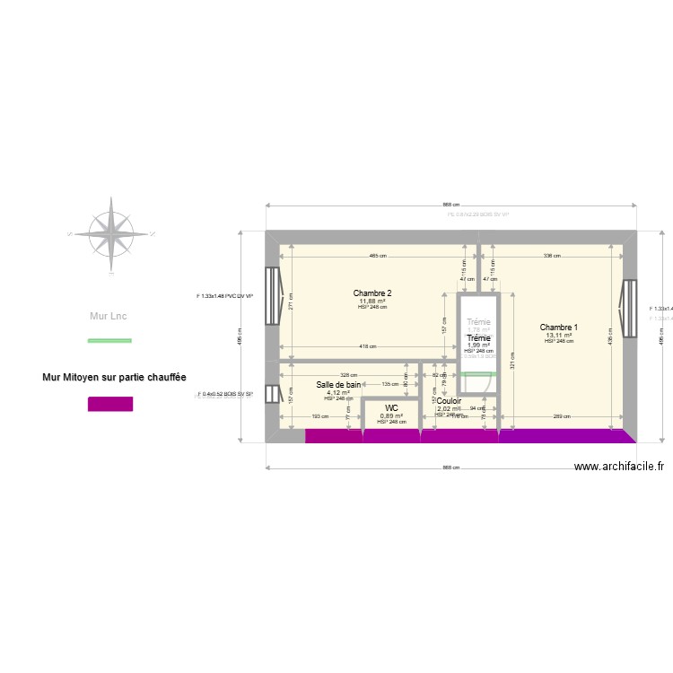 ML24018482. Plan de 12 pièces et 84 m2