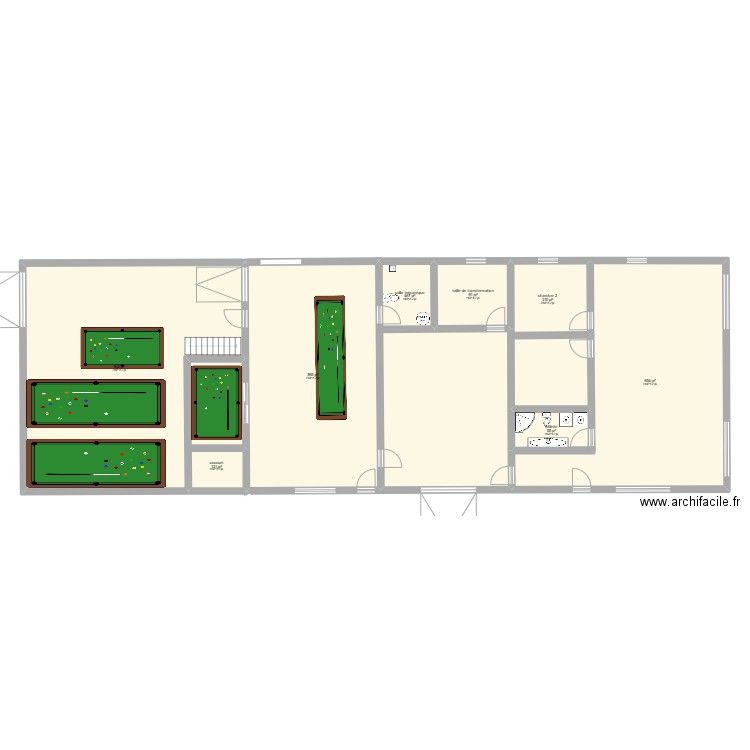 erabliere. Plan de 8 pièces et 283 m2