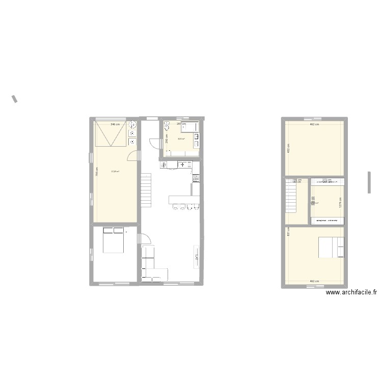 Paddle 2. Plan de 3 pièces et 94 m2