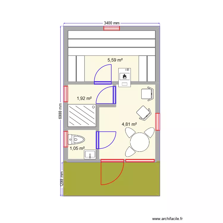 Баня 3 4 v2. Plan de 
