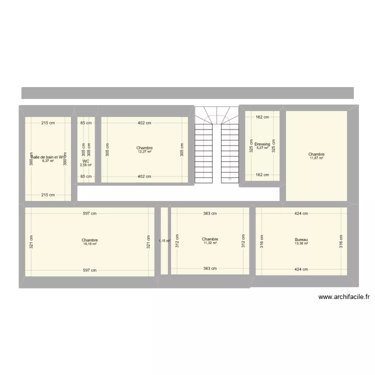 etage maison. Plan de 