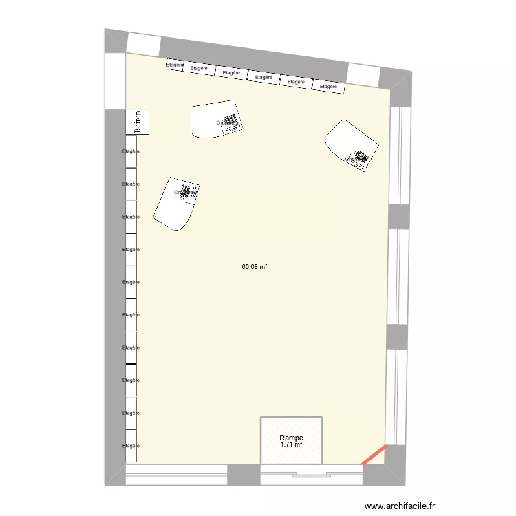 magasin vide. Plan de magasin vide. Plan de