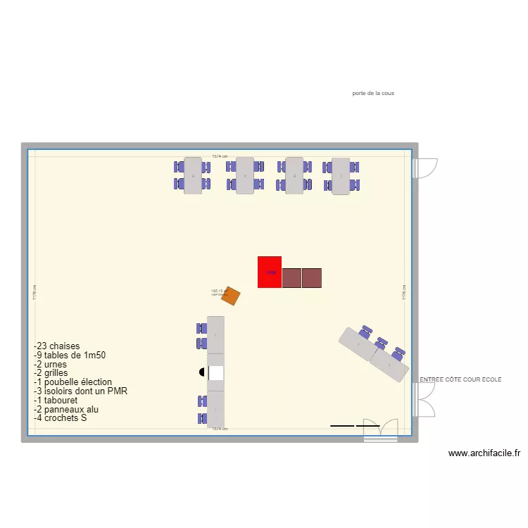 bureau élection parc provisoire maternelle. Plan de bureau élection parc provisoire maternelle. Plan de