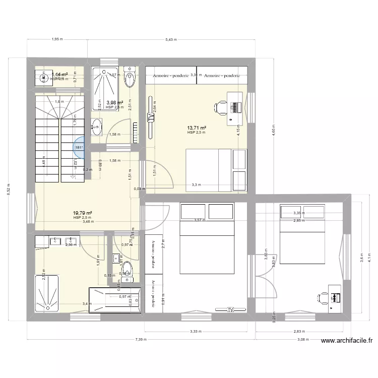 1e &eacute;tage 301025. Plan de 