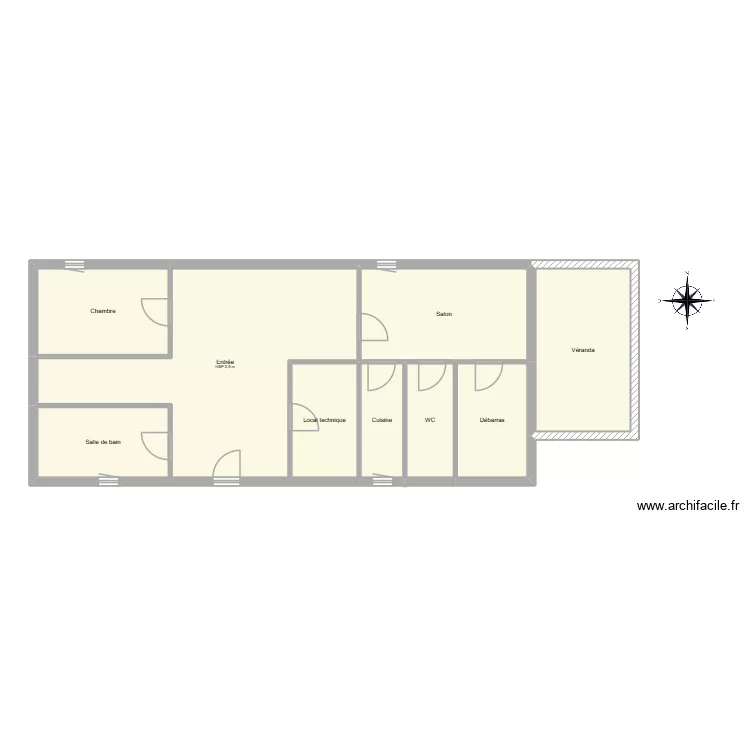 PLAN GUERFI KETBI. Plan de 9  et 100 m²