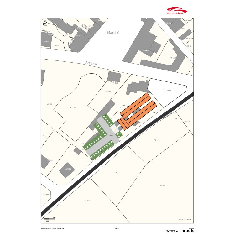 Les Essarts - RS - Ilot Gendarmerie. Plan de 0 pièce et 0 m2