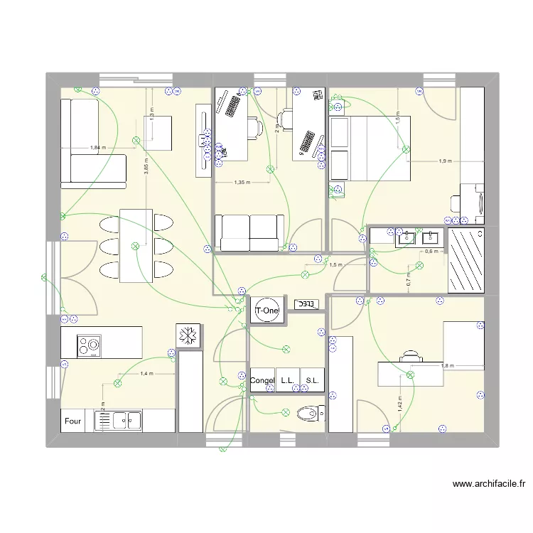 Plan Avenant 1.1 Elec. Plan de 8  et 84 m²