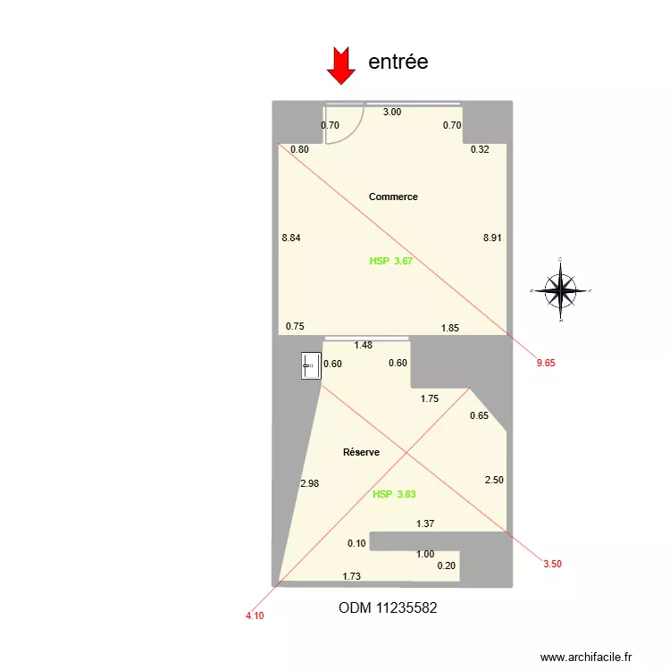 MENARD NIMES. Plan de 10 et 47 m² MENARD NIMES. Plan de 10 et 47 m²
