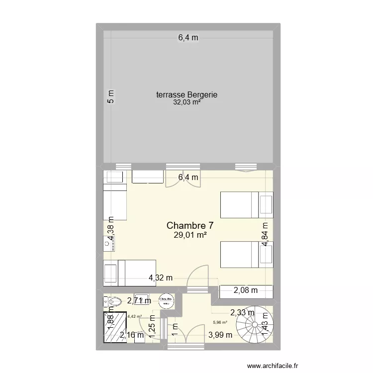 Fleury Maison 1 bergerie rez de chaussée projet 0. Plan de Fleury Maison 1 bergerie rez de chaussée projet 0. Plan de