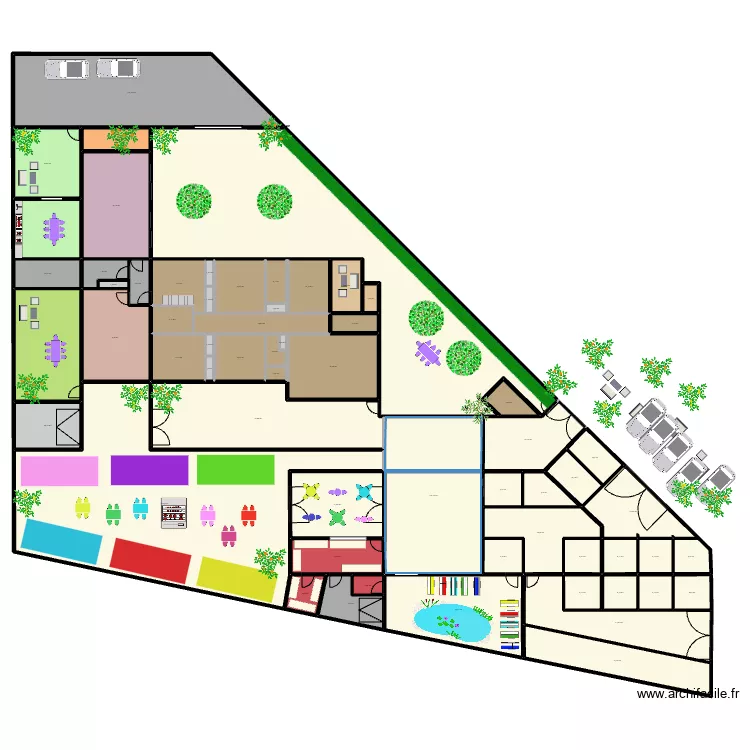 RESTO + CAMPING TINY HOUSE + STANDS 1111G. Plan de 