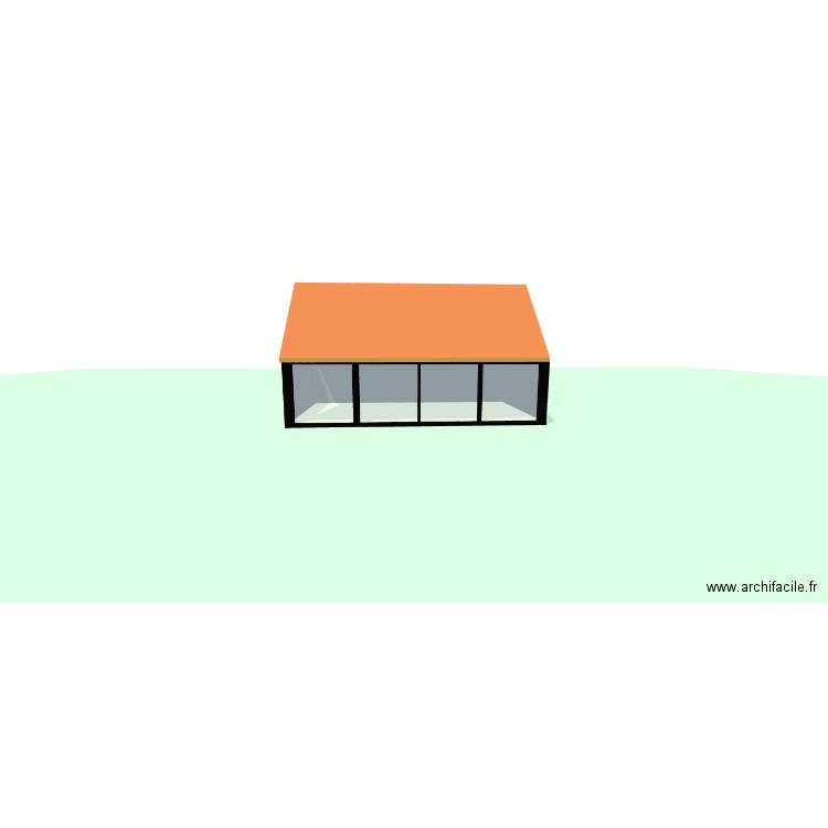 garage. Plan de 1 pièce et 87 m2