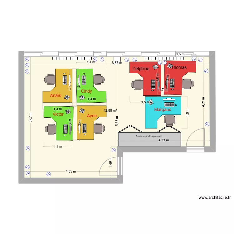 Qualtech 3 - Bureau des AC propo 1. Plan de 1 et 43 m² Qualtech 3 - Bureau des AC propo 1. Plan de 1 et 43 m²