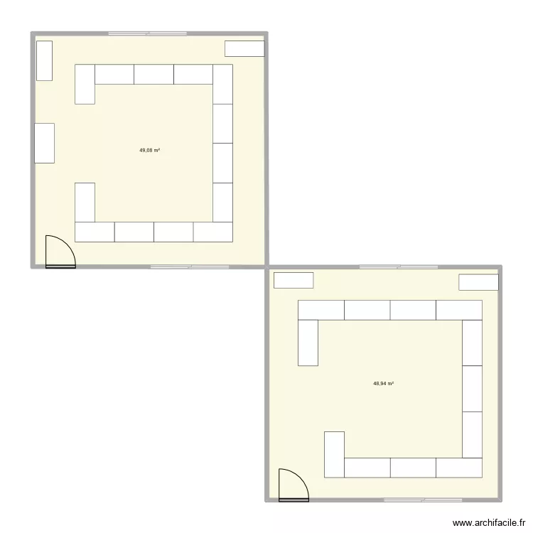 Salle de r&eacute;union. Plan de 