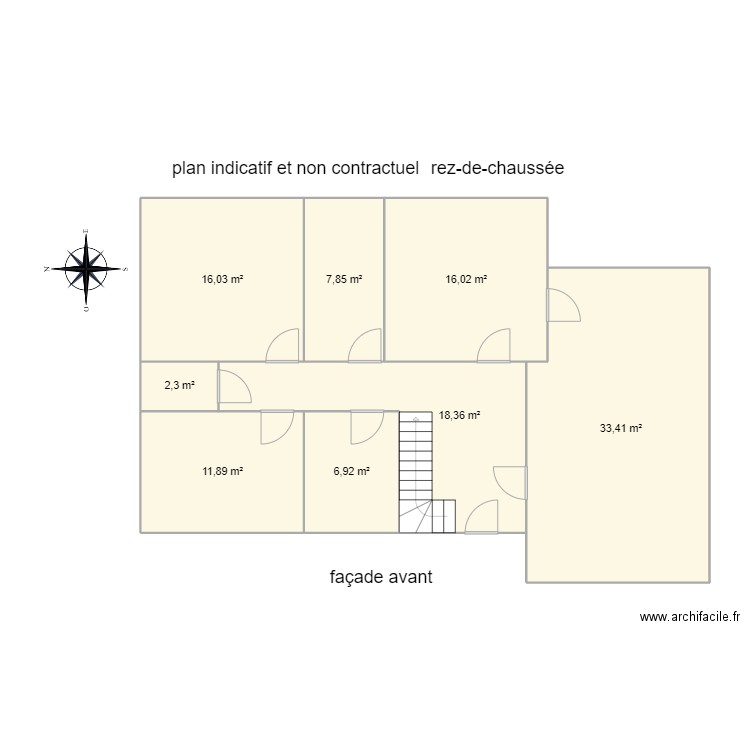 dubuc . Plan de 8 pièces et 113 m2
