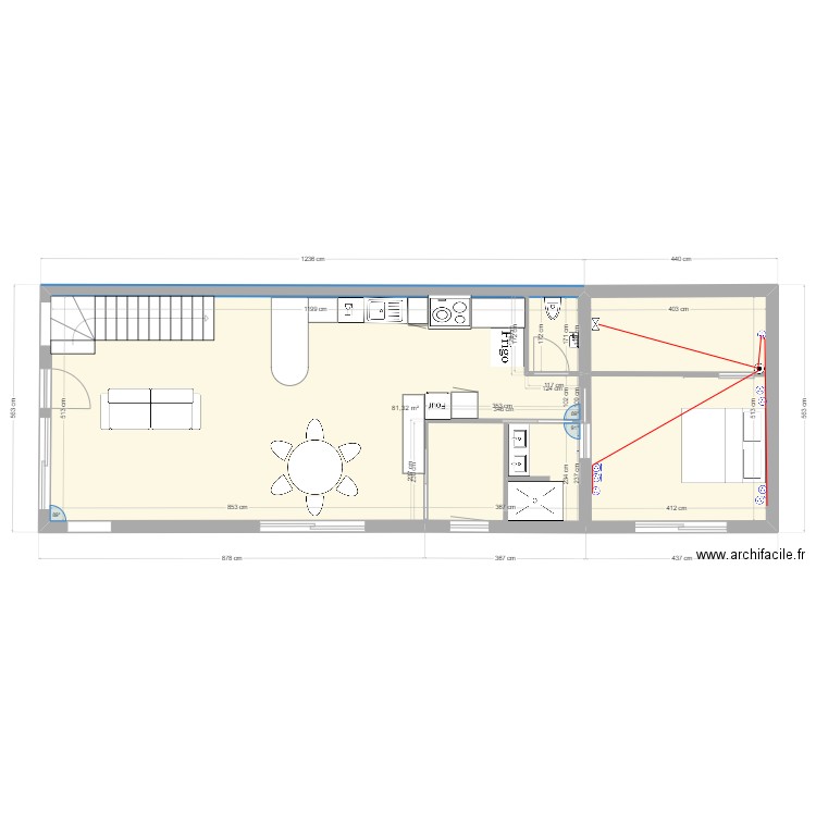 Villa 2 Chambre RDC. Plan de 0 pièce et 0 m2
