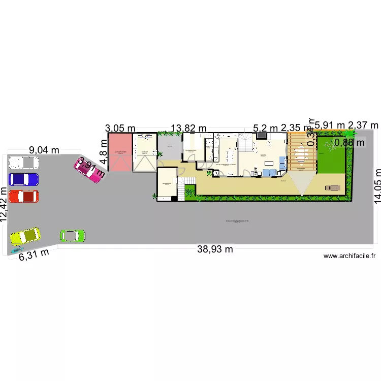maison cavalaire rdc3. Plan de 16  et 569 m²