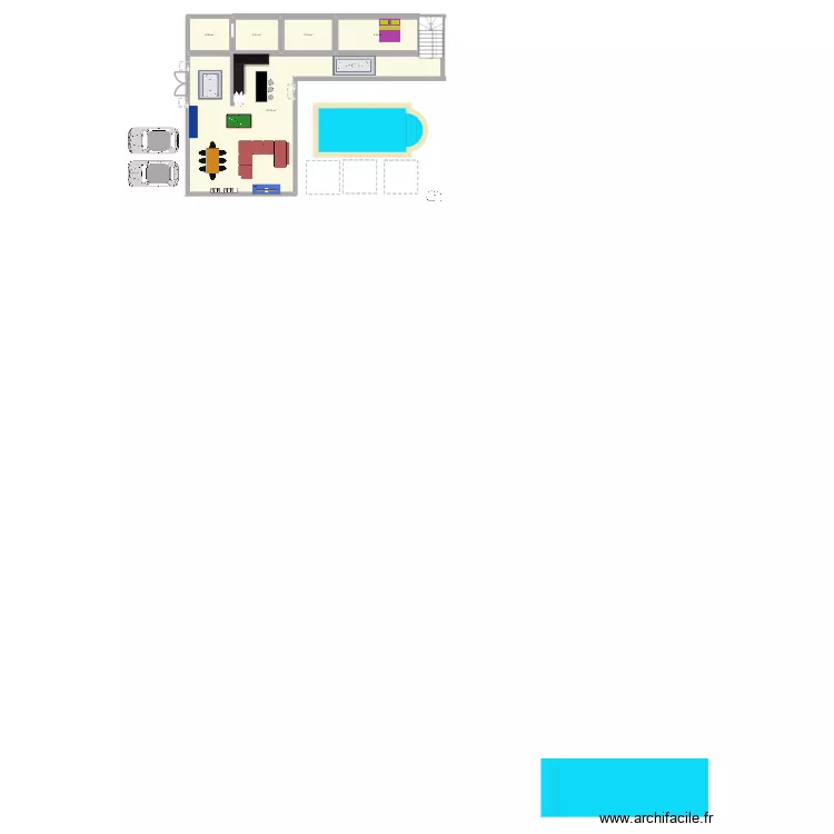 maison L. Plan de 5  et 91 m²