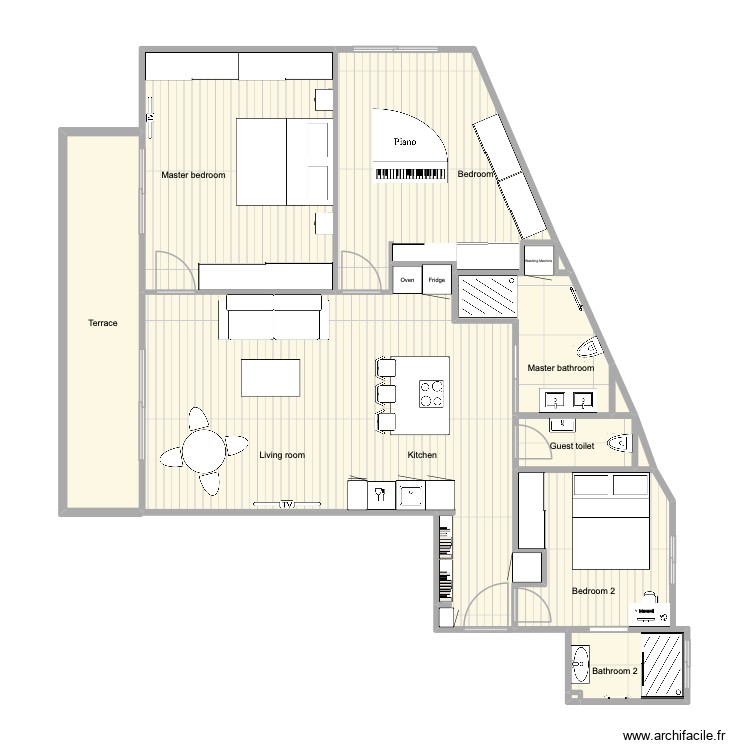 cap d\'ail russe douche renfoncement. Plan de 0 pièce et 0 m2