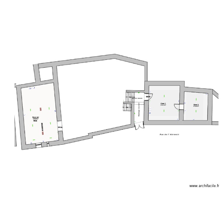 SOUS SOL CAVE ELEC ECLAIRAGE. Plan de 0 pièce et 0 m2