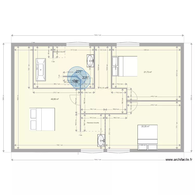 CHARLY 2. Plan de 17  et 298 m²