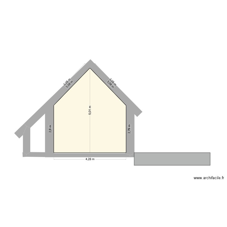 COUPE. Plan de 0 pièce et 0 m2