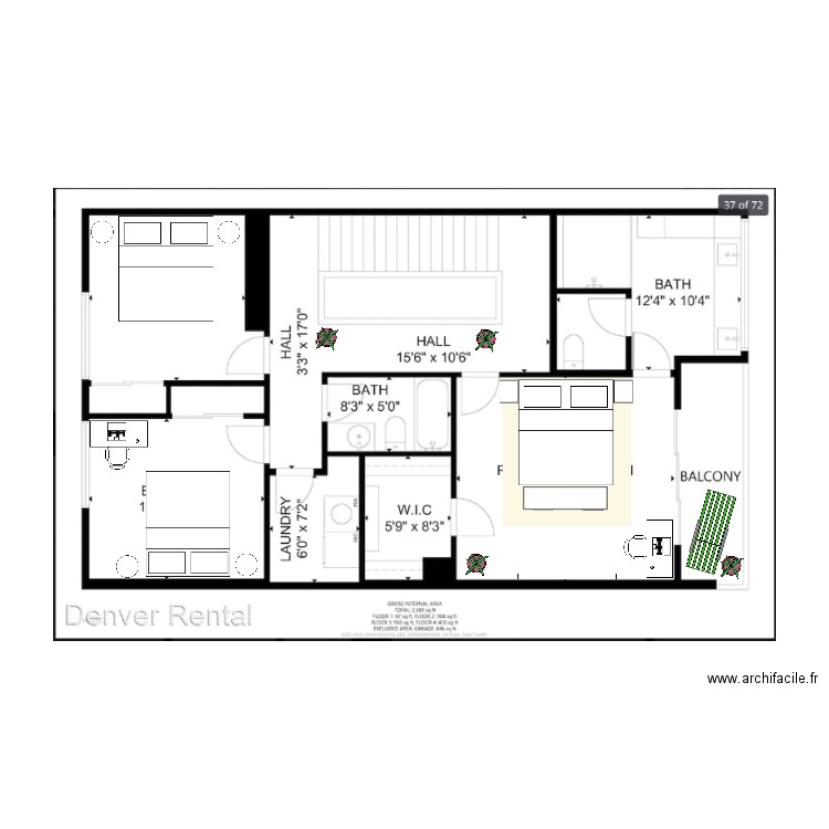 Denver 1. Plan de 0 pièce et 0 m2